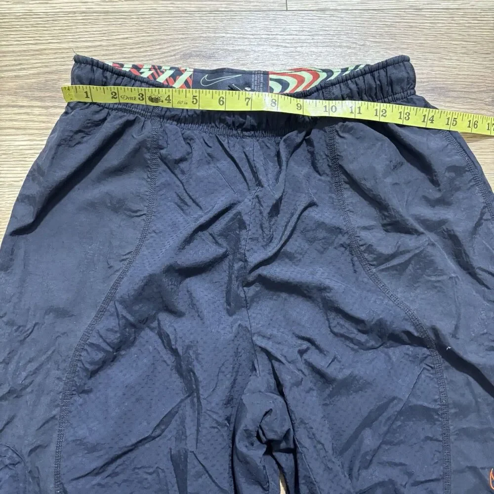 Vintage Nike Sportswear Training Pants Mens Small Black Orange Track Jogger READ